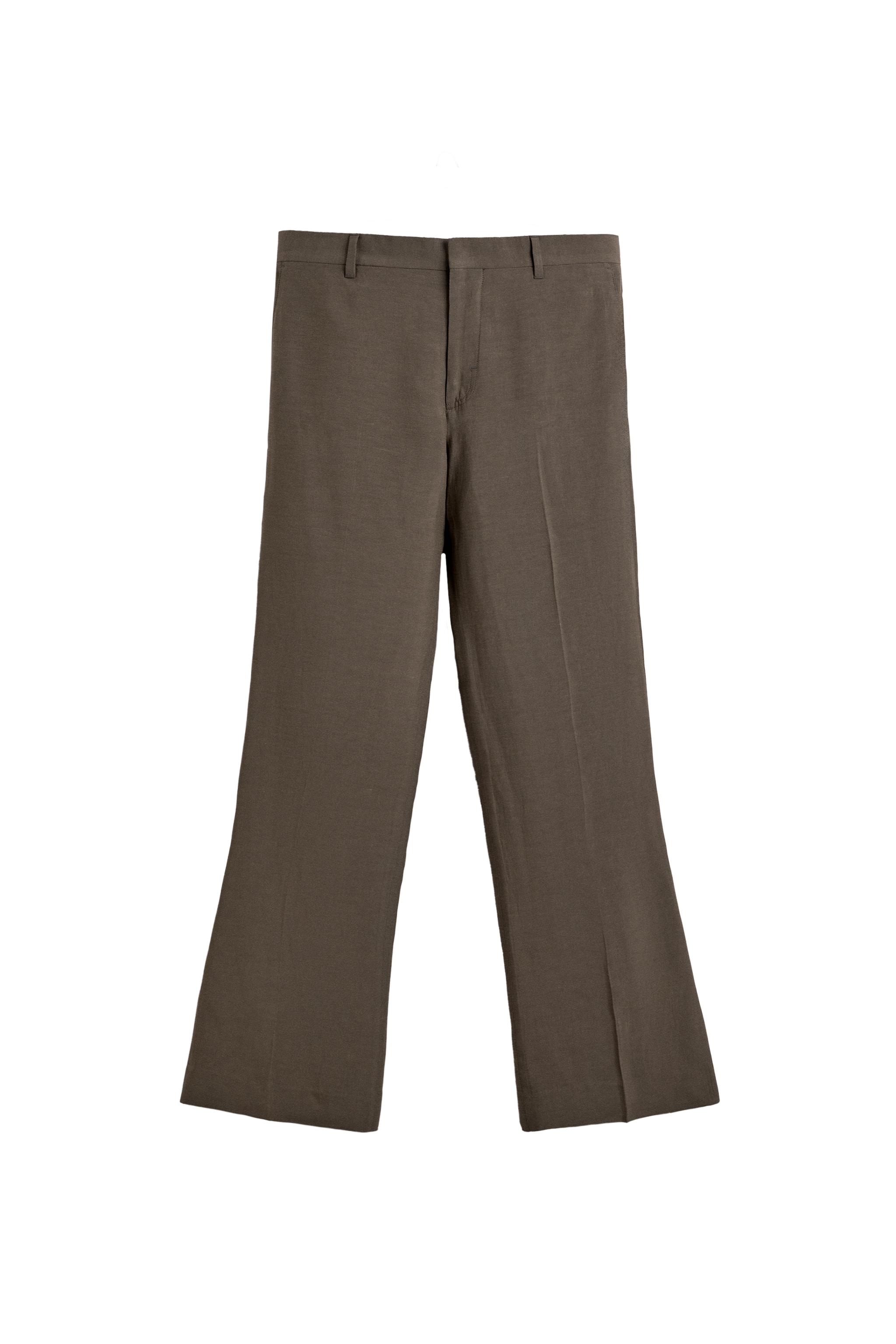 FLARE FIT VISCOSE - LINEN SUIT PANTS